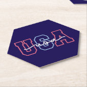 USA Text 4. Juli Design-62118 Untersetzer (angewinkelt)