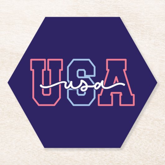 USA Text 4. Juli Design-62118 Untersetzer (Vorderseite)