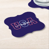 USA Text 4. Juli Design-62118 Untersetzer (angewinkelt)