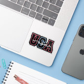 USA Text 4th Of July Design-62118 Aufkleber (Laptop mit iPhone)