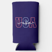 USA Text 4th Of July Design-62118 Selters Dosenkühler (Vorderseite)