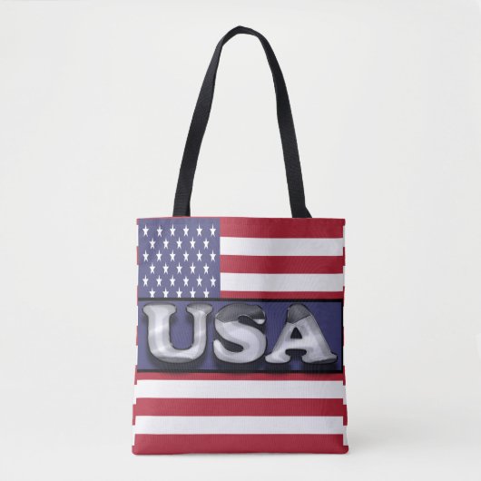 USA Text American Flagge Tasche (Vorderseite)