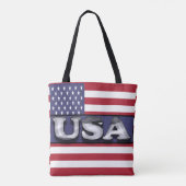 USA Text American Flagge Tasche (Rückseite)