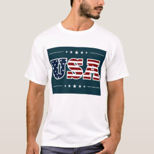 USA Text T-Shirt