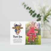 USA Thema Abschluss Foto Vielen Dank Postkarte (Stehend Vorderseite)