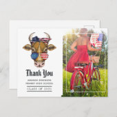 USA Thema Abschluss Foto Vielen Dank Postkarte (Vorne/Hinten)