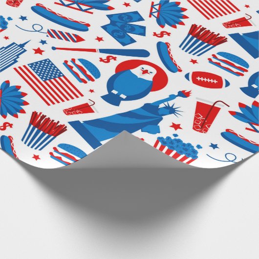 USA Themed Geschenkpapier (Ecke)