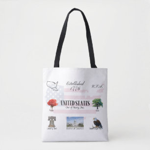 USA Themed Tote Bag Tasche