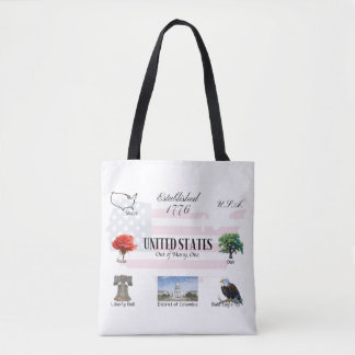 USA Themed Tote Bag Tasche
