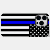 USA Thin Blue Line Case-Mate iPhone Hülle (Rückseite (Horizontal))