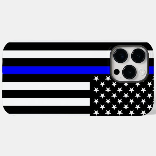 USA Thin Blue Line Case-Mate iPhone Hülle (Rückseite (Horizontal))
