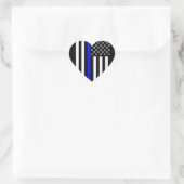 USA Thin Blue Line Herz-Aufkleber (Tasche)