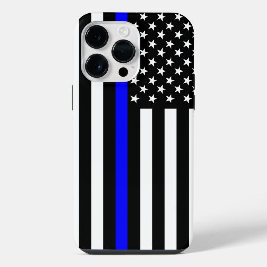 USA Thin Blue Line iPhone Hülle (Rückseite)