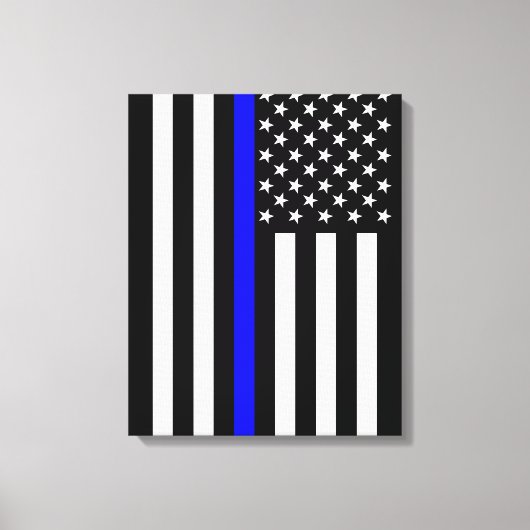 USA Thin Blue Line Leinwanddruck (Vorderseite)
