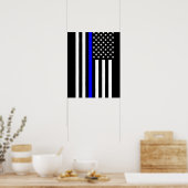 USA Thin Blue Line Poster (Küche)