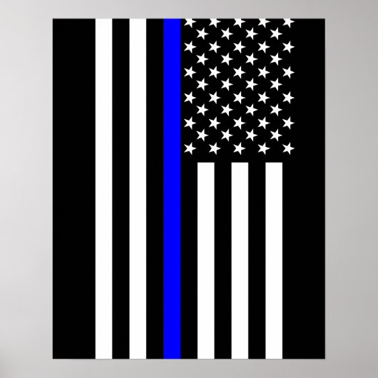 USA Thin Blue Line Poster (Vorne)