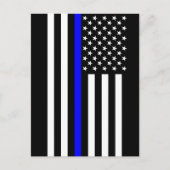 USA Thin Blue Line Postkarte (Vorderseite)
