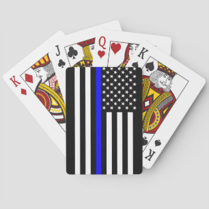 USA Thin Blue Line Spielkarten