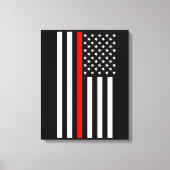 USA Thin Red Line auf einer Leinwanddruck (Vorderseite)