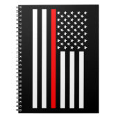 USA Thin Red Line Notizblock (Vorderseite)
