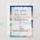 USA "To Ski" Vintages Reiseplakat Einladung (Vorderseite)