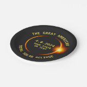 USA Total Solar Eclipse Party 4/8/2024 Benutzerdef Pappteller (Schrägansicht)