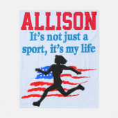 USA TRACK AND FIELD PERSONALISIERT FLEECKET FLEECEDECKE (Vorderseite)