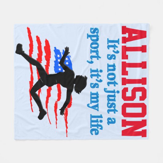 USA TRACK AND FIELD PERSONALISIERT FLEECKET FLEECEDECKE (Vorderseite (Horizontal))