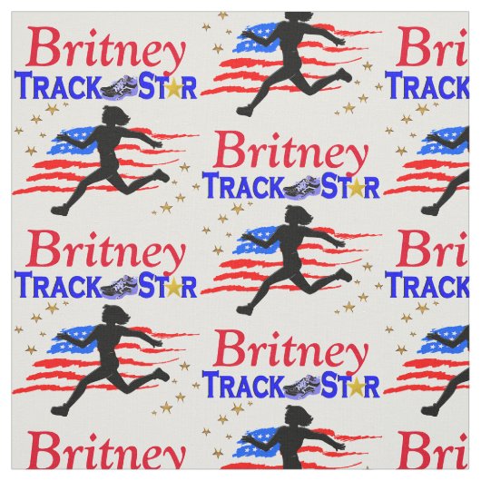 USA TRACK STAR PERSONALISIERT FABRIC STOFF (Muster)