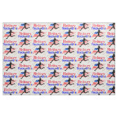 USA TRACK STAR PERSONALISIERT FABRIC STOFF (Fat Quarter (45,7 x 55,9 cm))