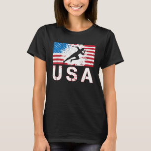 USA Track und Felderteam Amerikanischer Flaggen US T-Shirt