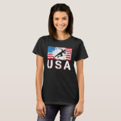 USA Track und Felderteam Amerikanischer Flaggen US T-Shirt (Vorne ganz)