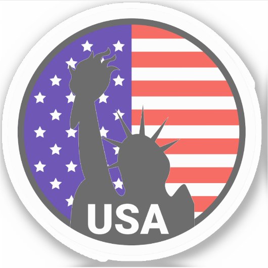 USA Travel Vinyl Sticker (Vorderseite)