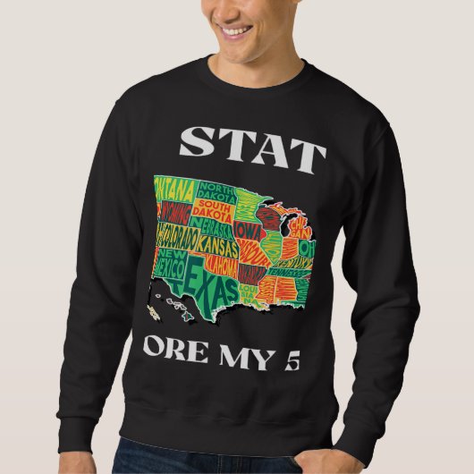 USA Travel Visit 50 States Map 1 Sweatshirt (Vorderseite)