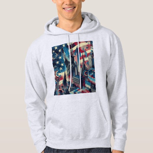 USA Trendy Hoodie – Soft Fabric Modern Street  (Vorderseite)