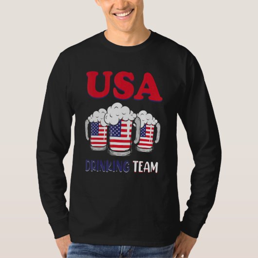 USA Trinkteam 4. Juli T-Shirt (Vorderseite)