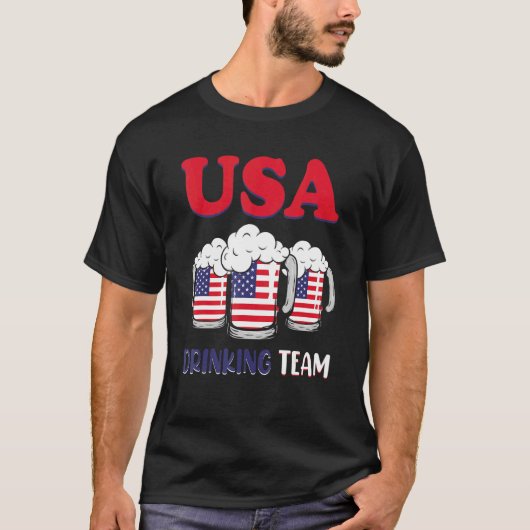 USA Trinkteam 4. Juli T-Shirt (Vorderseite)