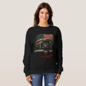 USA Truck Driver American Flag Trucker Sweatshirt (Vorne ganz)