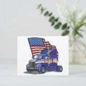 USA Truck Driver Postkarte (Stehend Vorderseite)
