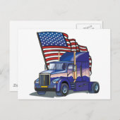 USA Truck Driver Postkarte (Vorne/Hinten)
