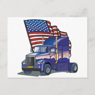 USA Truck Driver Postkarte