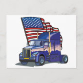 USA Truck Driver Postkarte (Vorderseite)