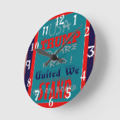 USA-Trumpf werden Sie eingestellt! Vereinigt Runde Wanduhr (Winkel)