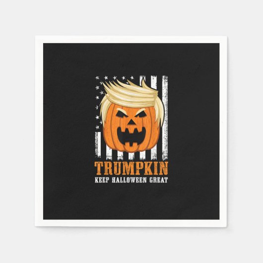 Usa Trumpkin Behielt Halloween Great Funny Serviette (Vorderseite)