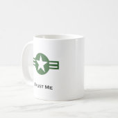 USA Trust Me Green Kaffeetasse (Vorderseite Links)