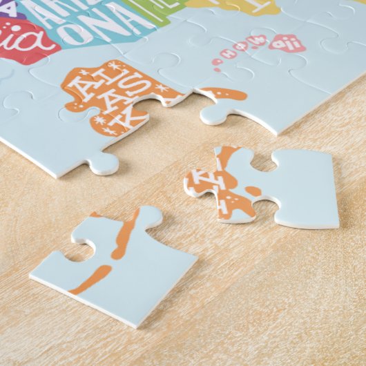 USA Typografie Puzzle (Seite)