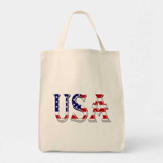 USA überlagern sich auf US Flag Gtcnt Tragetasche (Vorne)