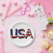 USA überlagern sich auf US Flag PT Pappteller (Party)