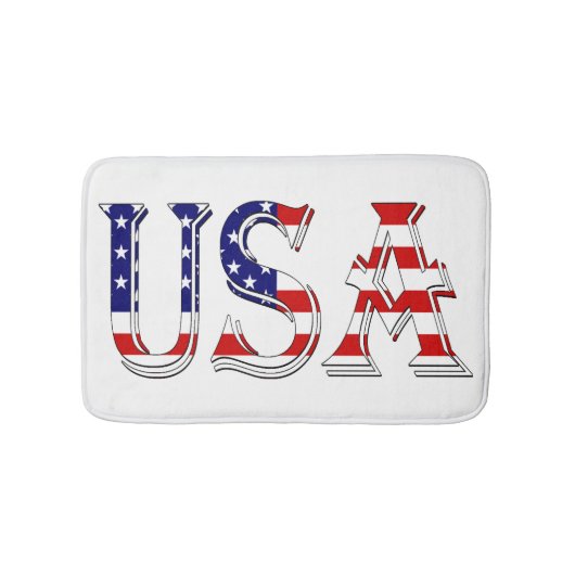USA überlagern sich auf US-Flagge Badematte (Vorderseite)