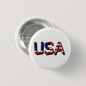 USA überlagern sich auf US-Flagge Button (Vorne & Hinten)